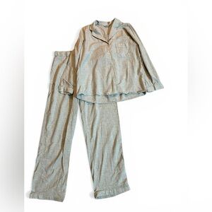 Restoration Hardware Women's Two-Piece Pajama Light Gray CottonCashmere Lounge